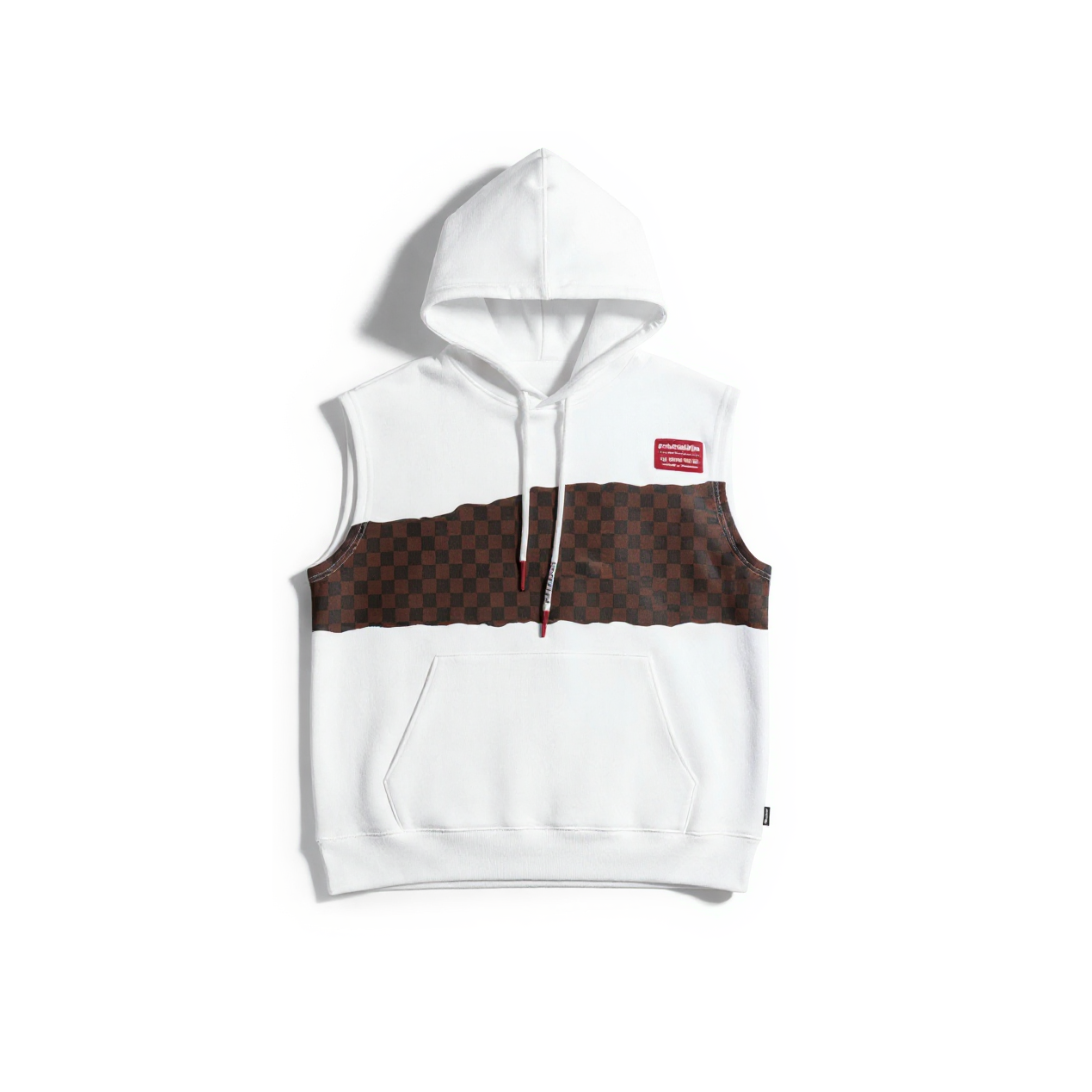 SPRAYGROUND HOODIE VEST ANDRE CHECKERED WHITE