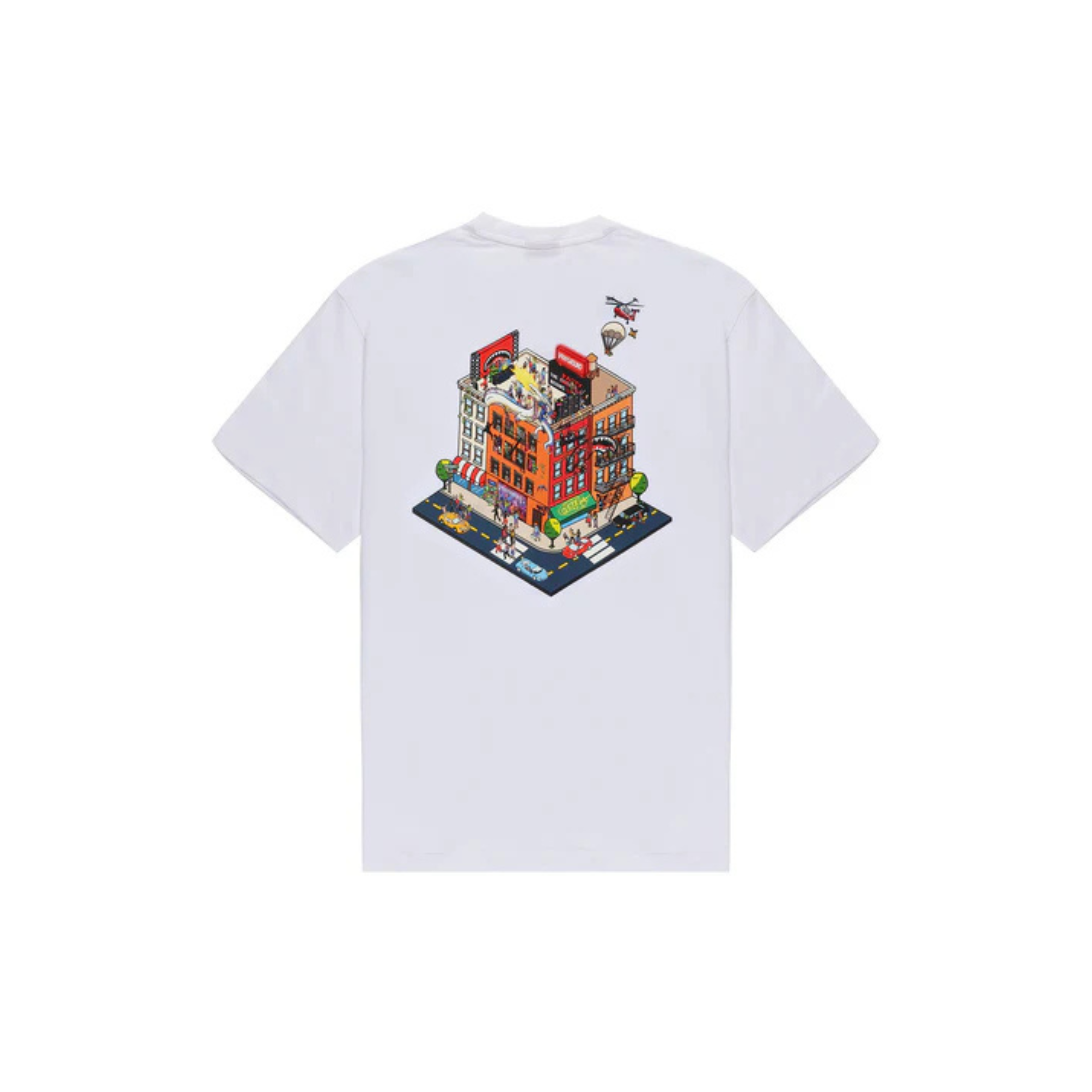 SPRAYGROUND T-SHIRT BLOCK PARTY REGULAR WHT