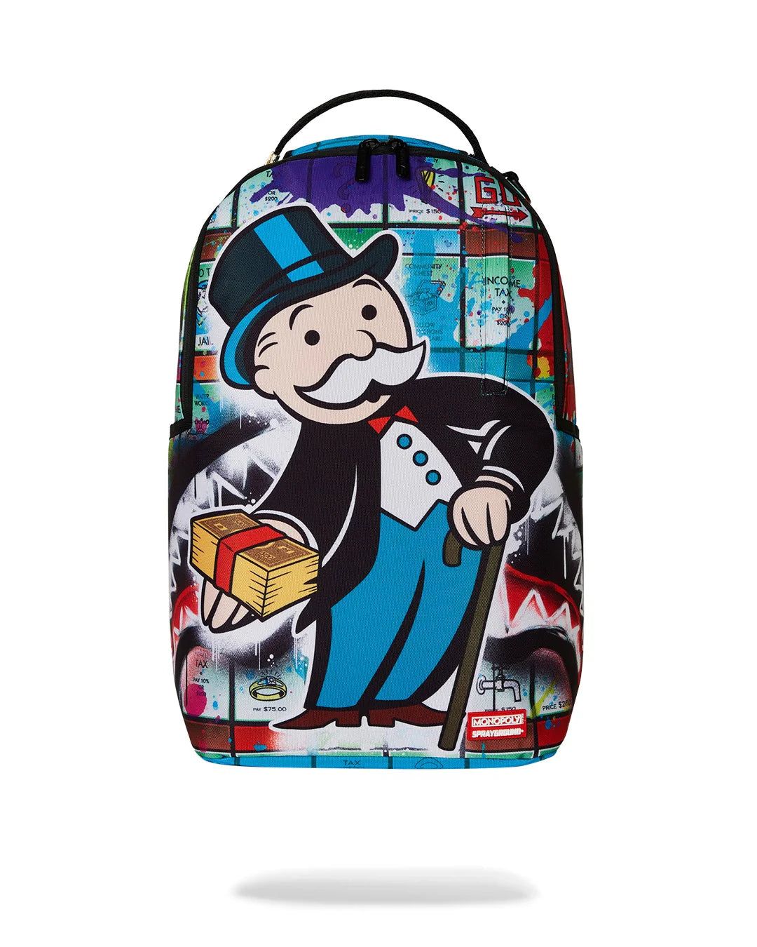 ZAINO SPRAYGROUND MONOPOLY MAN SPRAYED BOARD DLXR