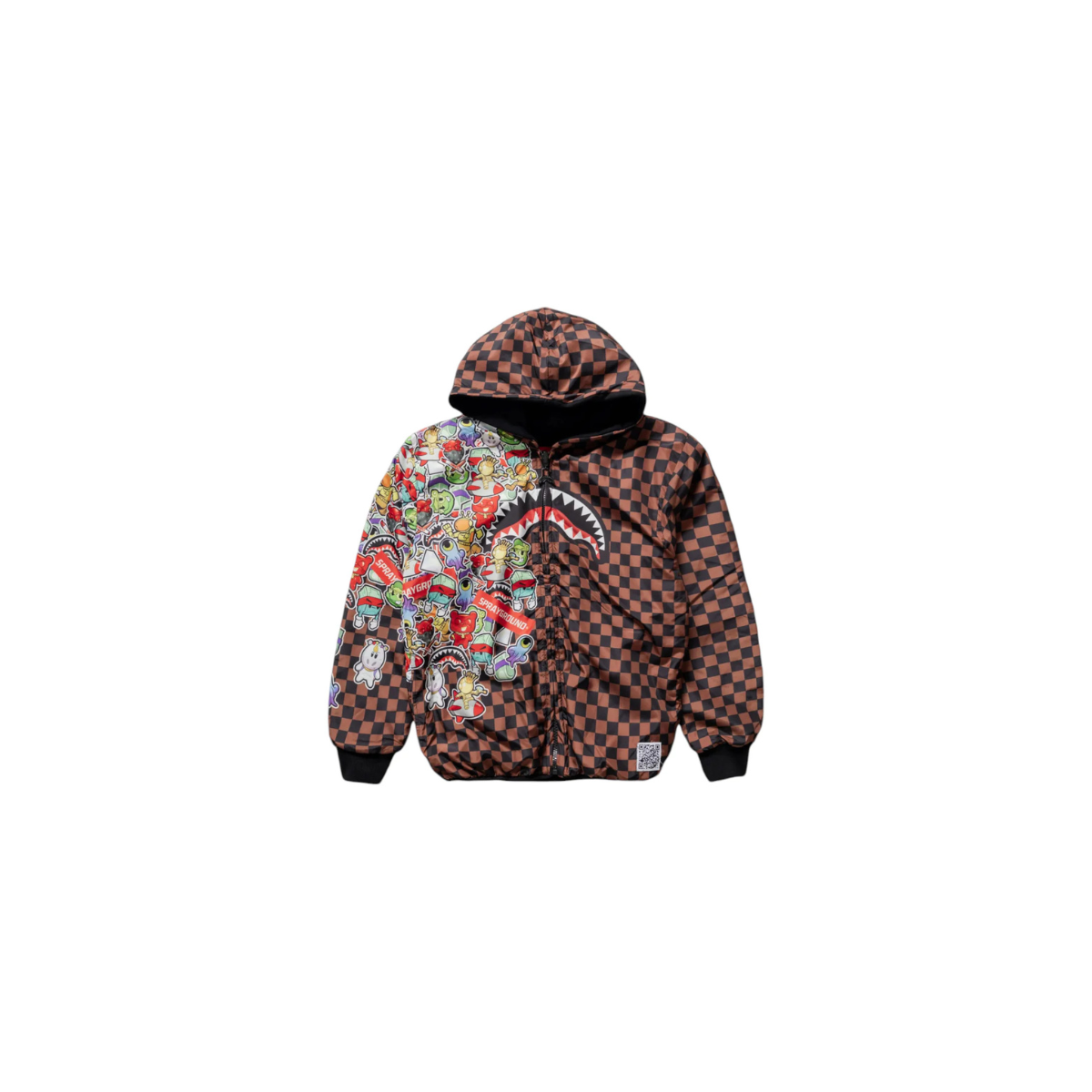 SPRAYGROUND KIDS STICKER BOMB COTTON NYLON DOUBLE JKT