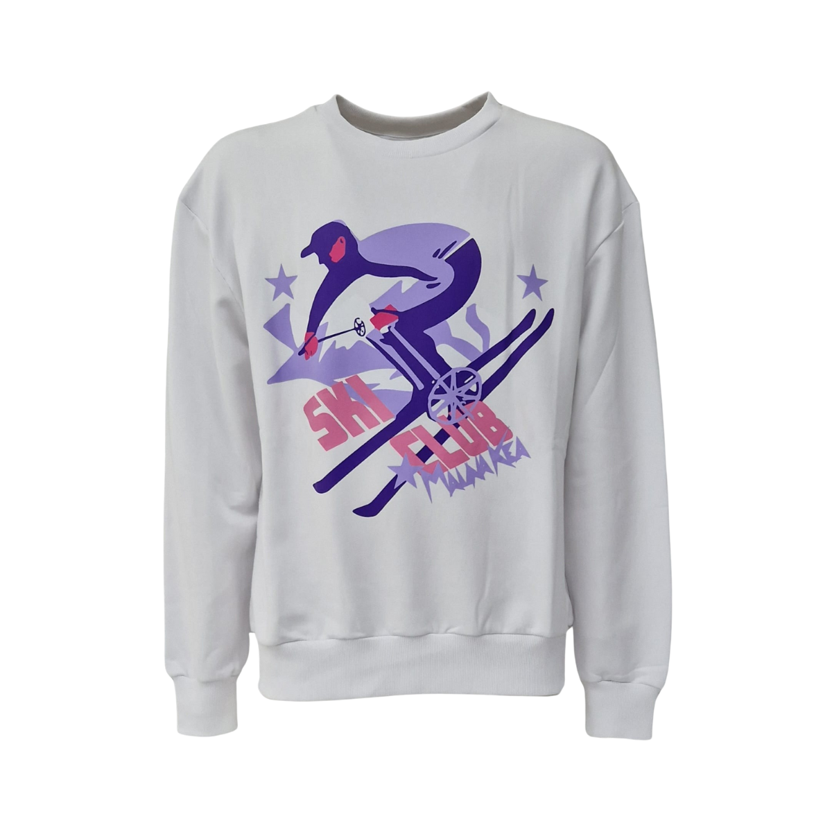 Felpa-Ski-Club-bianco-Mauna-Kea-front