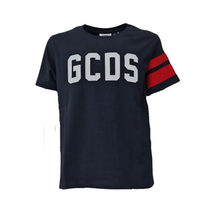 T-shirt-regolare-con-logo-nero-Gcds-front