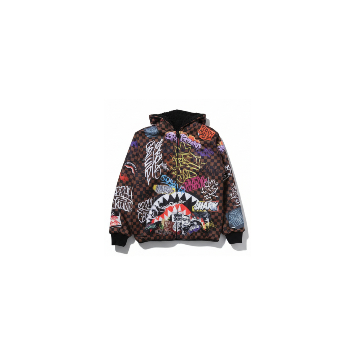 SPRAYGROUND KIDS TAGGED UP DOUBLE TEDDY JACKET J
