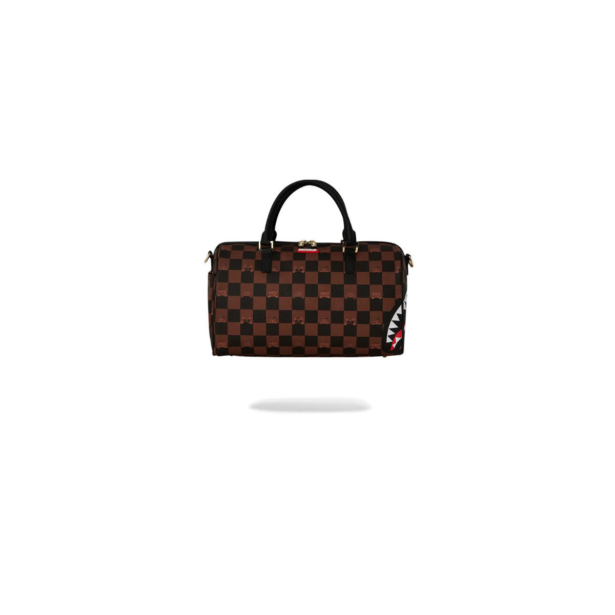 SPRAYGROUND PEEKING CHARACTER CHECK MINI DUFFEL