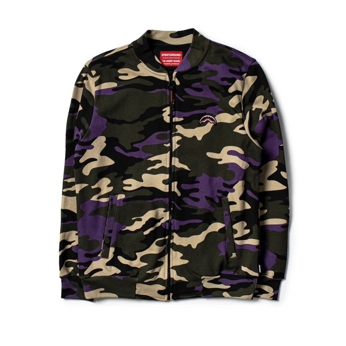 Giacca Zip Purple Camo