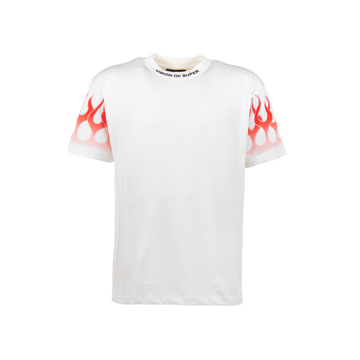 T-shirt fiamme rosse