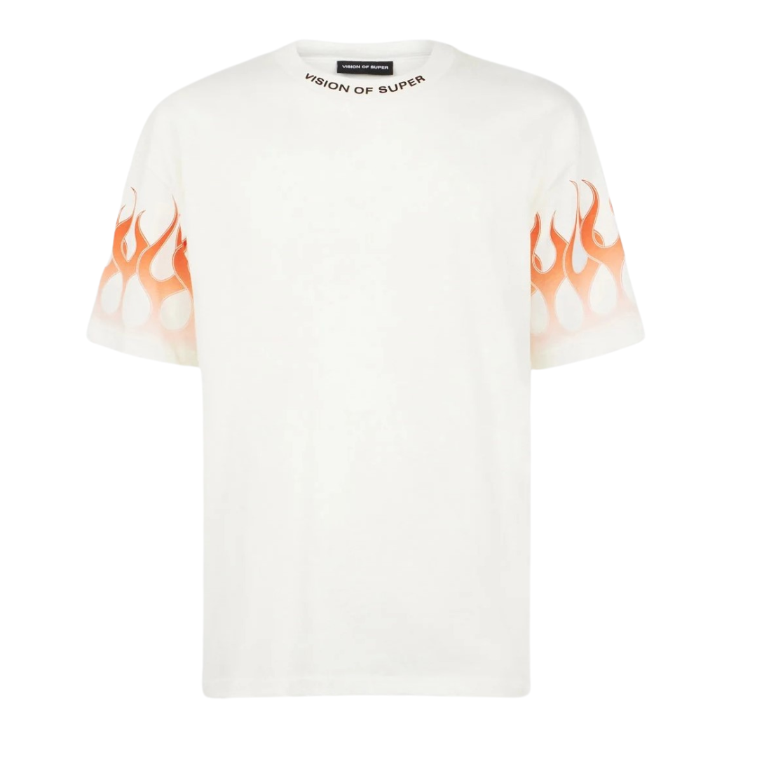 T-shirt fiamme arancioni