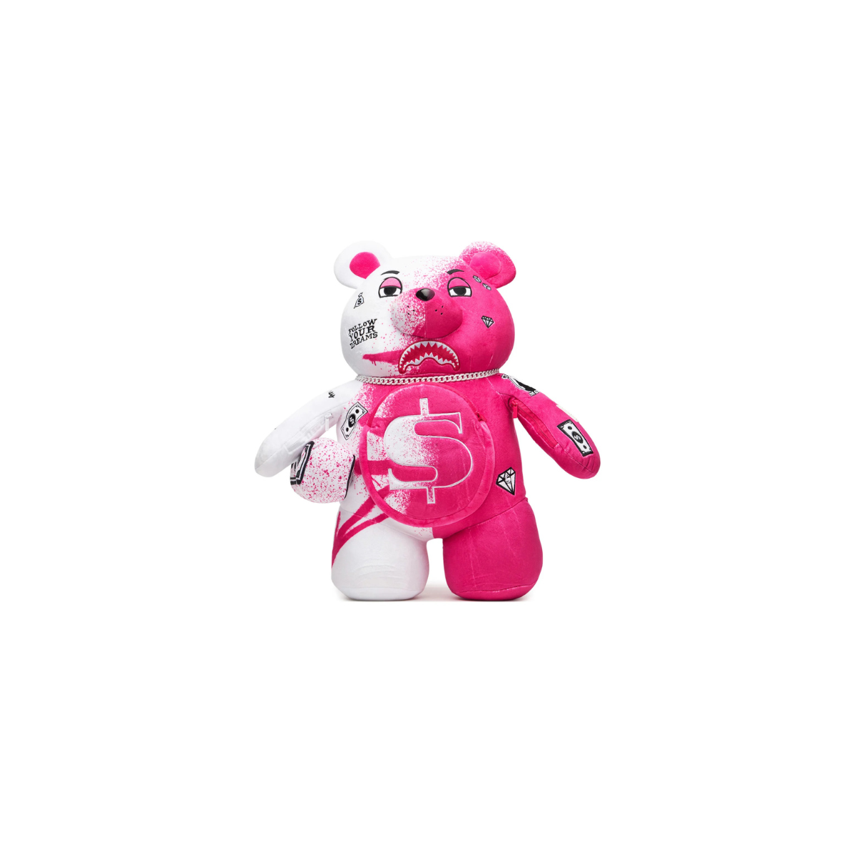 SPRAYGROUND PINK VANDAL TEDDY BEAR
