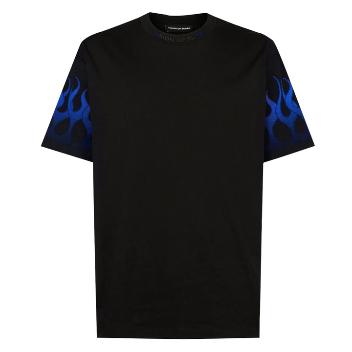 T-shirt fiamme blu