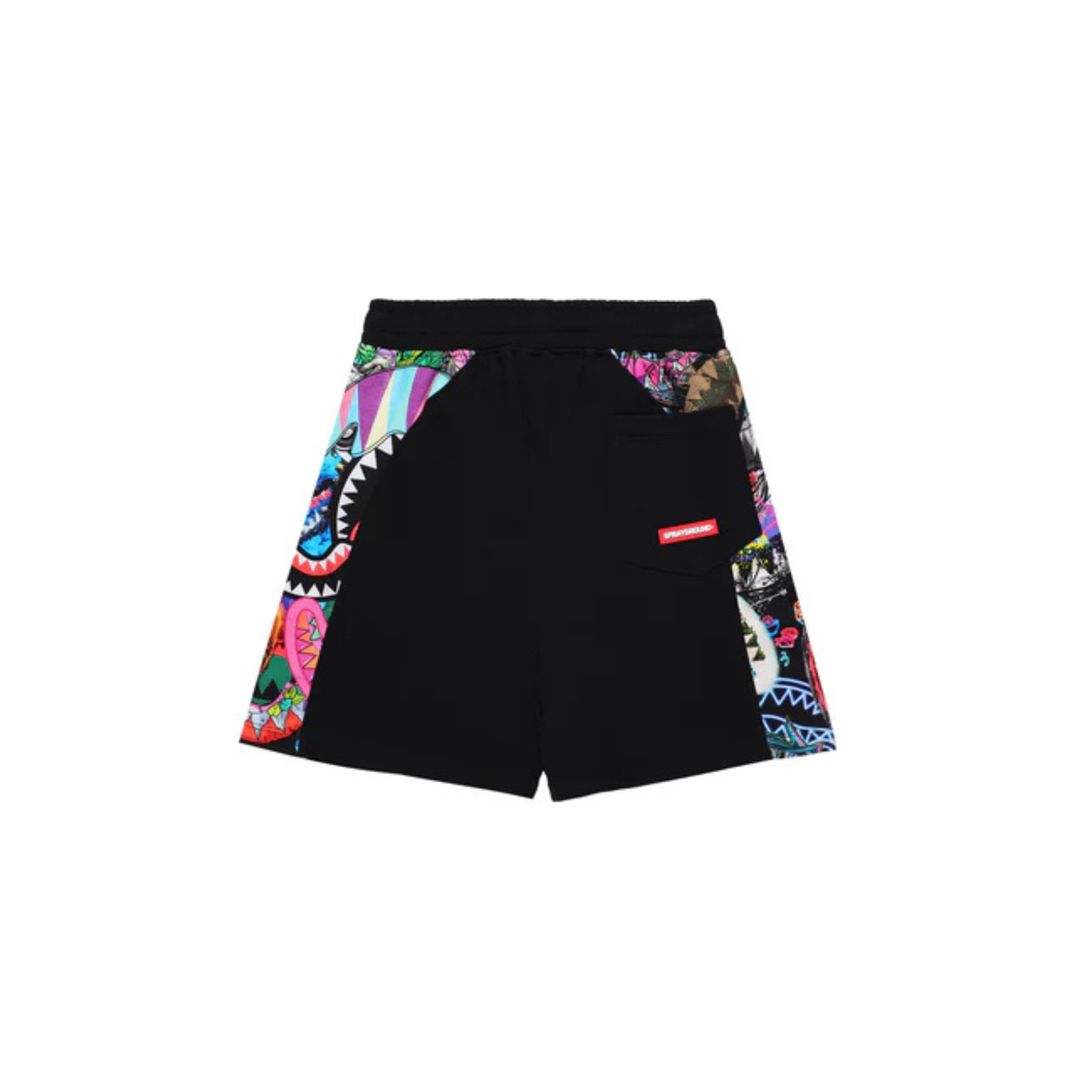 SPRAYGROUND SHORTS ALL THE SHARK BLACK