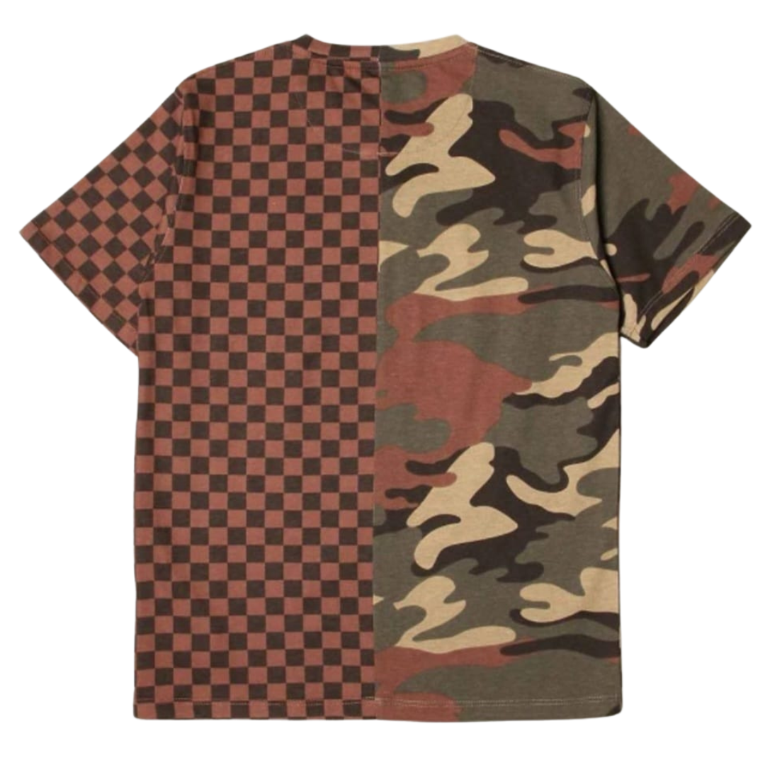 T-shirt split Camo Check