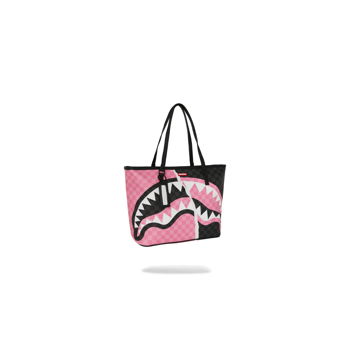 SPRAYGROUND PINK AND BLACK TEAR SIP TOTE