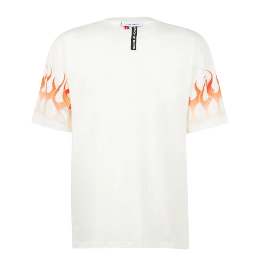 T-shirt fiamme arancioni