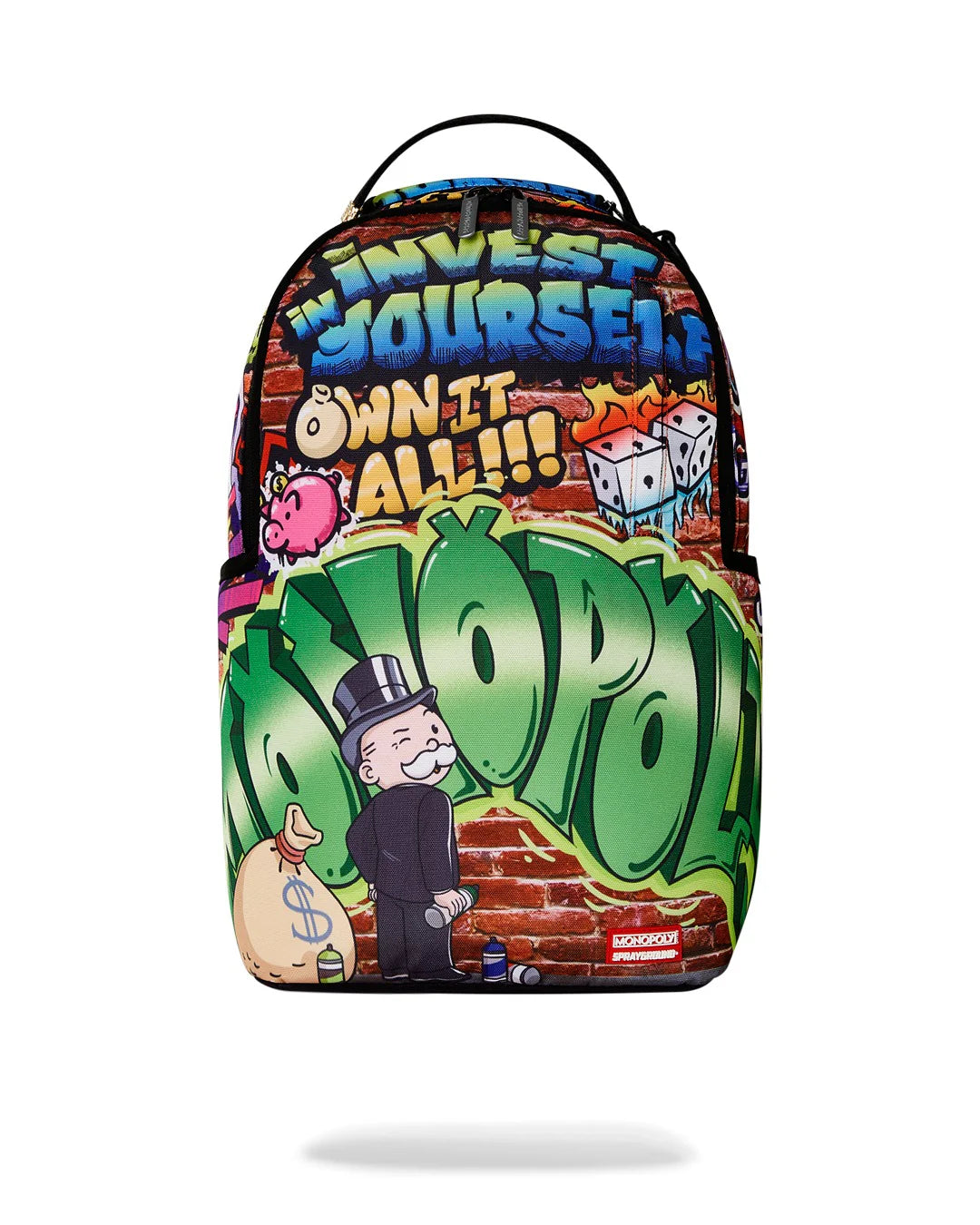 ZAINO SPRAYGROUND MONOPOLY MAN GRAFFITI DLXR
