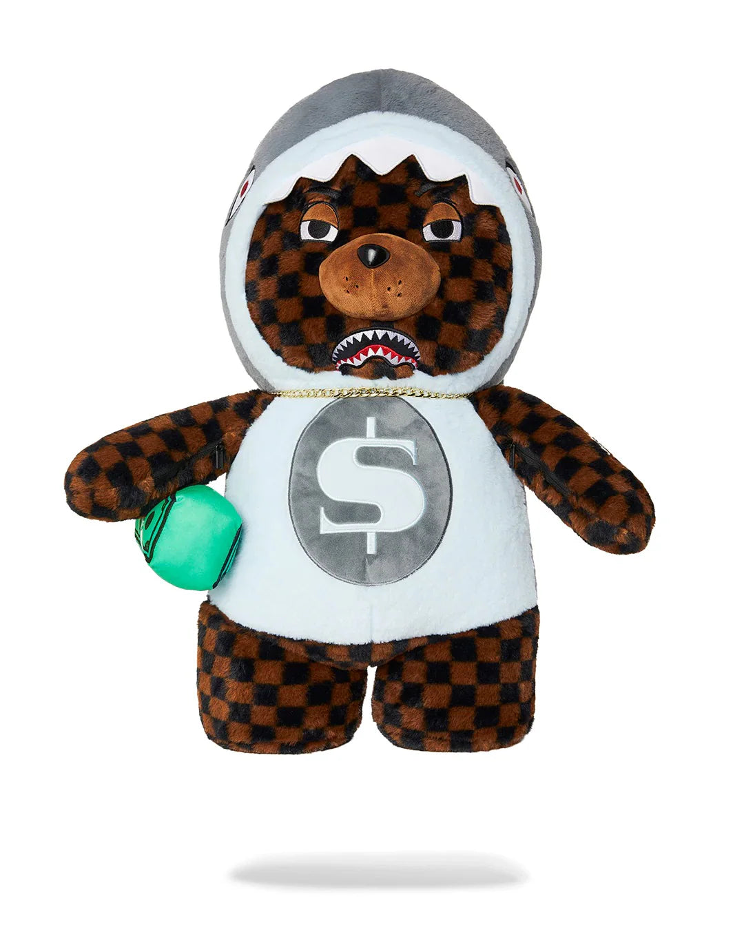 ZAINO SPRAYGROUND MONEY BEAR IN SHARK COSTUME BEAR